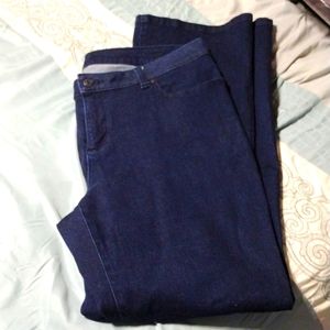 Talbots Jeans 14 Womens Dark Blue Boot Cut